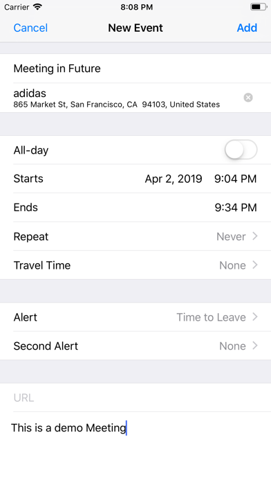 App screenshot