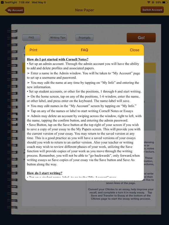 Screenshot #4 pour iGoWrite: Cornell Notes