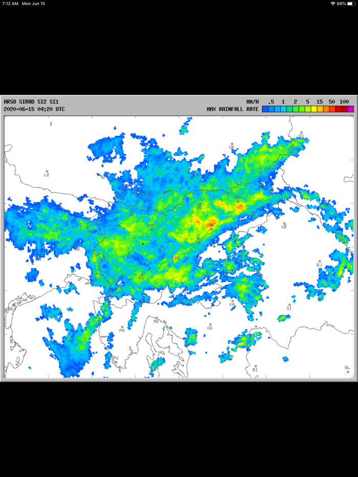 Padavine - Radarska slika
