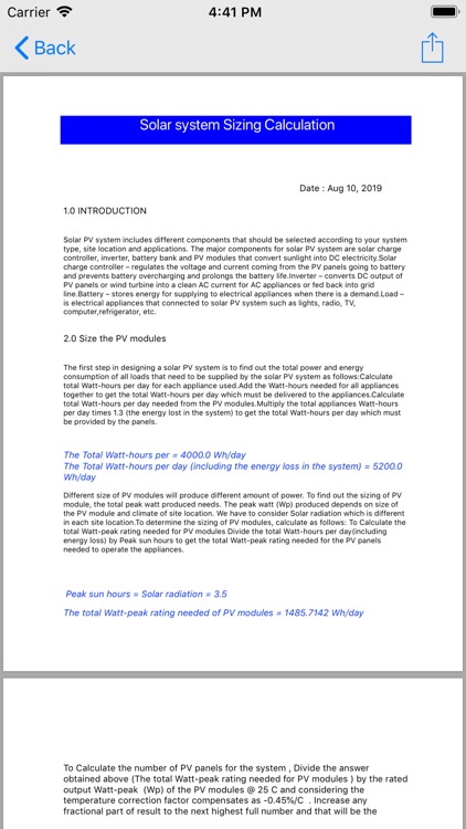 Solar Power System Calculation screenshot-6