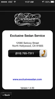 exclusive sedan service iphone screenshot 3