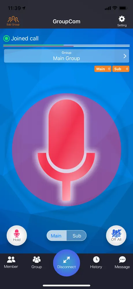 GroupCom - Walkie-Talkie App