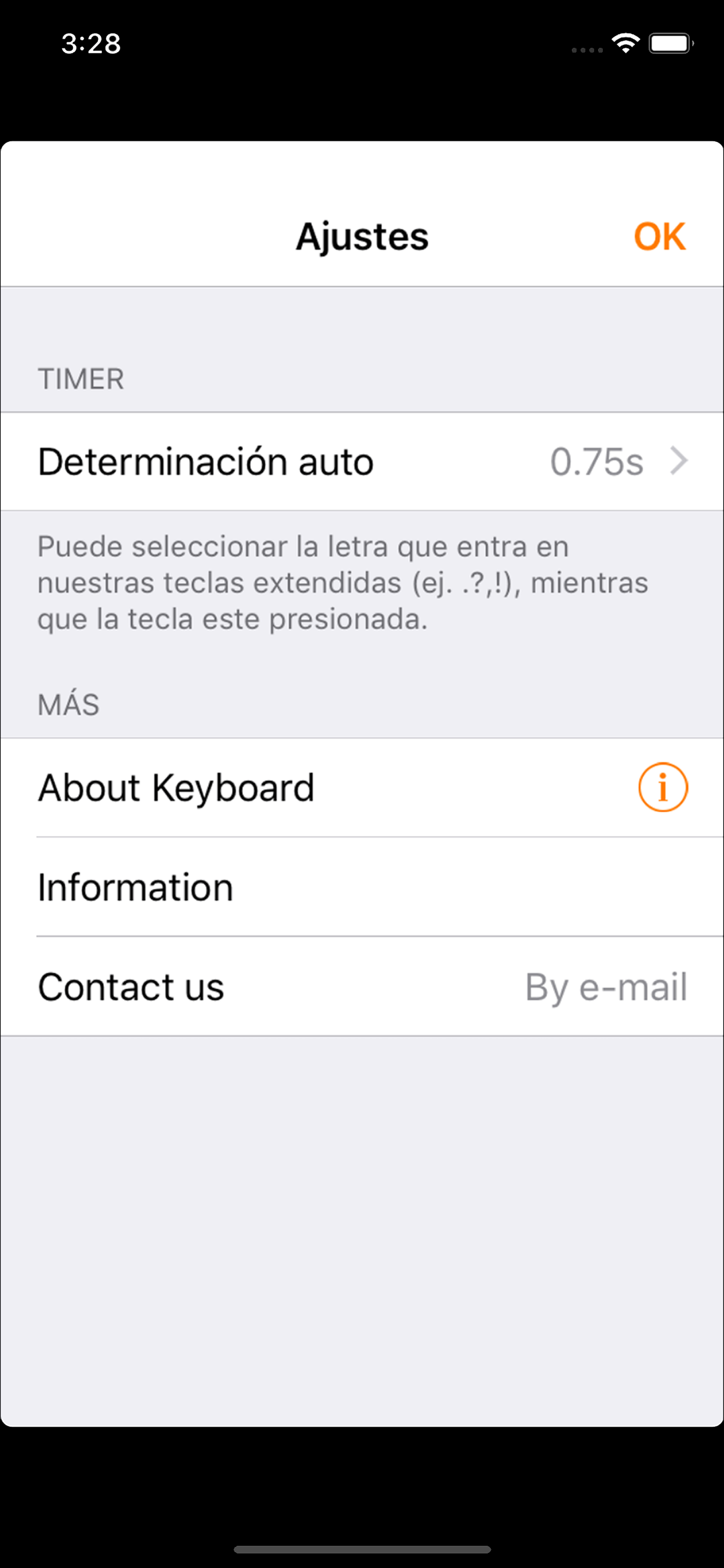 Easy Mailer Spanish Keyboard screenshot 3