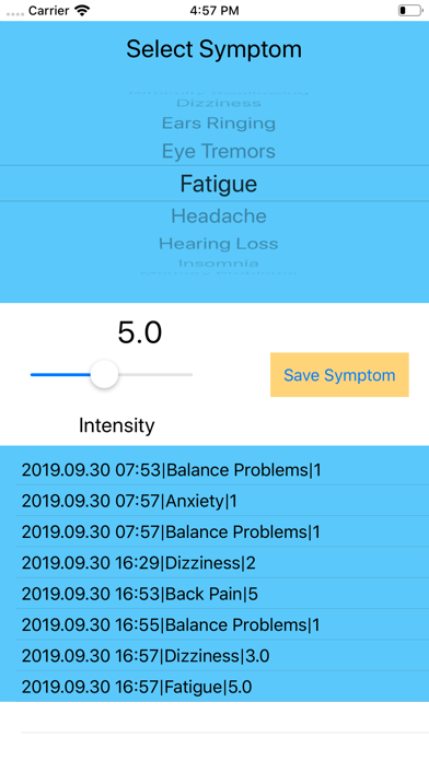 Screenshot #3 pour Chiari Symptom Tracker