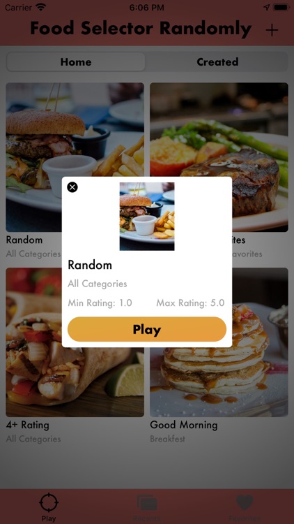 Food Selector Randomly