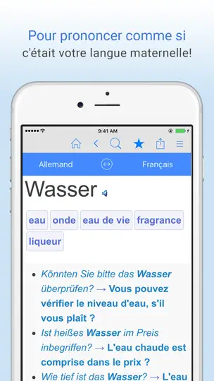 Capture d'écran de Dictionnaire Français-allemand sur iPhone 5