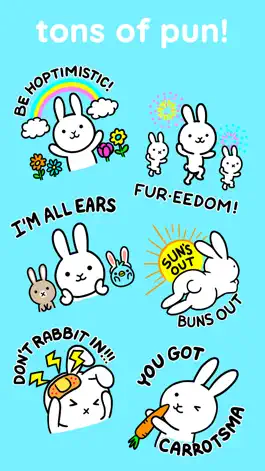 Game screenshot # Punny Bunny Animated Sticker apk