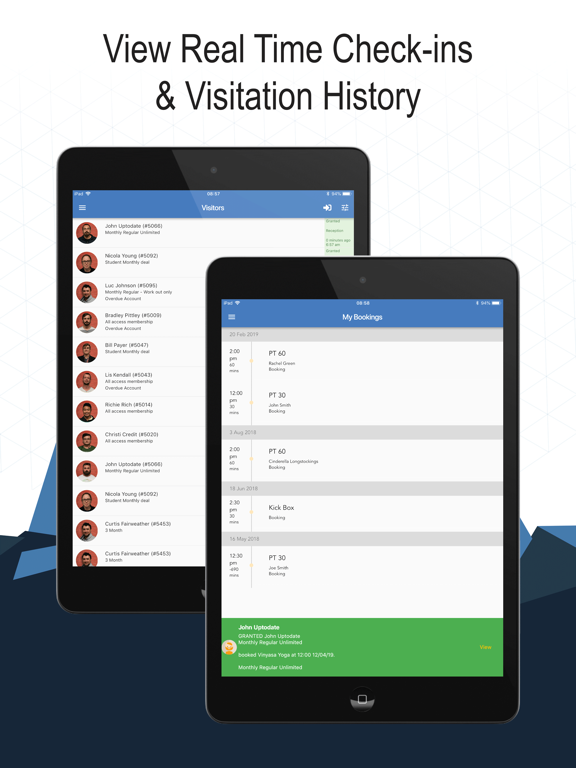 Staff App for GymMaster iPad screenshot