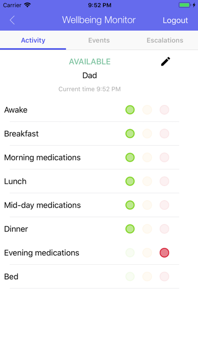 Wellbeing Monitor App screenshot 3