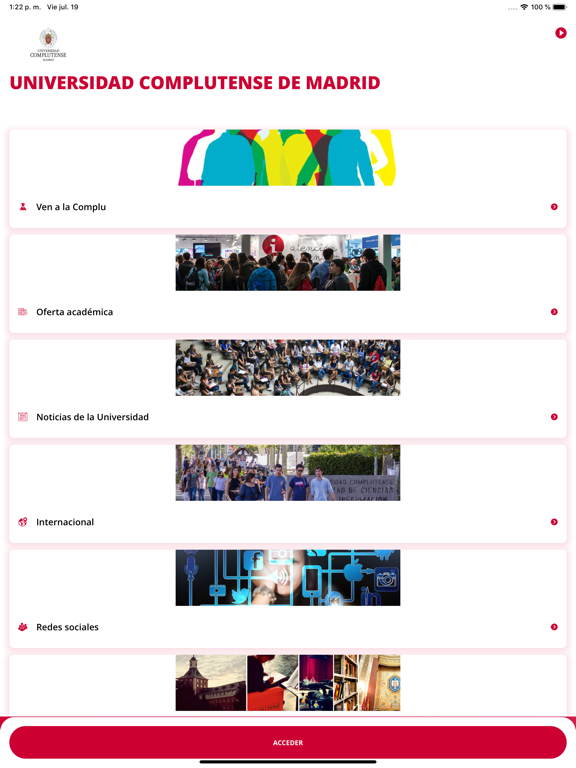UCM - La Complutense iPad screenshot 1 - Education app