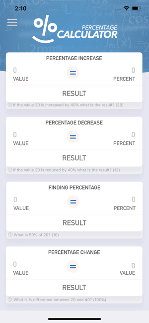 Percentage Calculator Plus