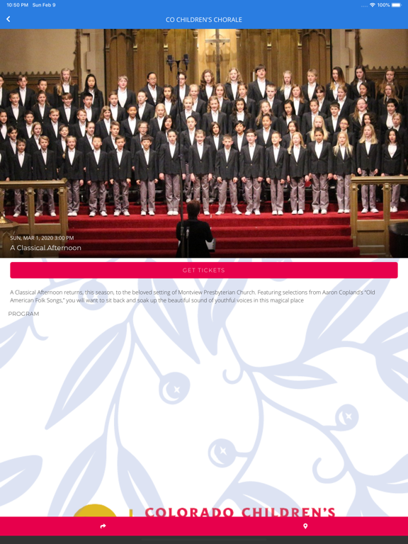 Colorado Children's Chorale iPad screenshot 4 - Education app