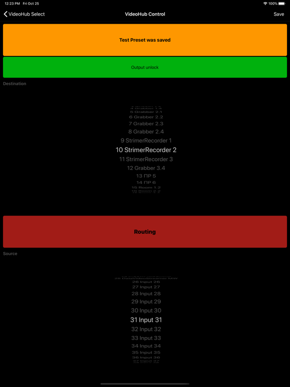 VideoHubControl iPad screenshot 6 - Utilities app