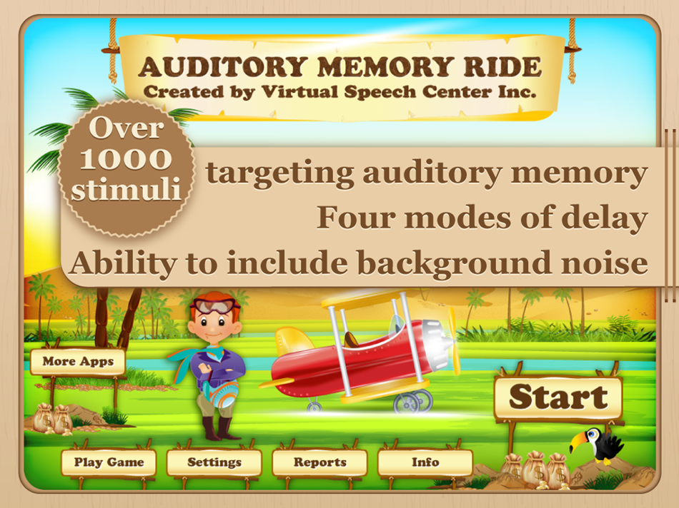 #1. Auditory Memory Ride (iOS) 来自: Virtual Speech Center Inc.