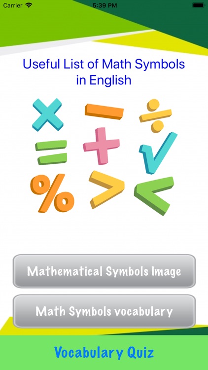 Mathematical Symbols