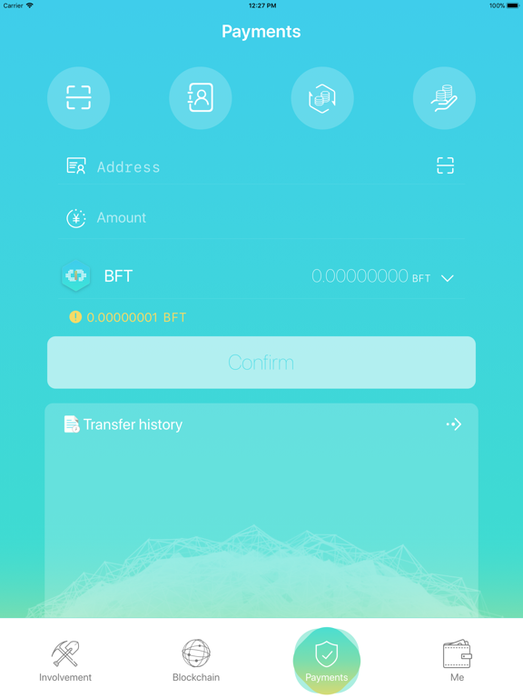 BFT - Mobile Blockchain Node iPad screenshot 7 - Business app