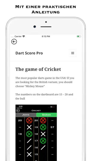 Screenshot von Darts Scorer Professional auf dem iPhone 7