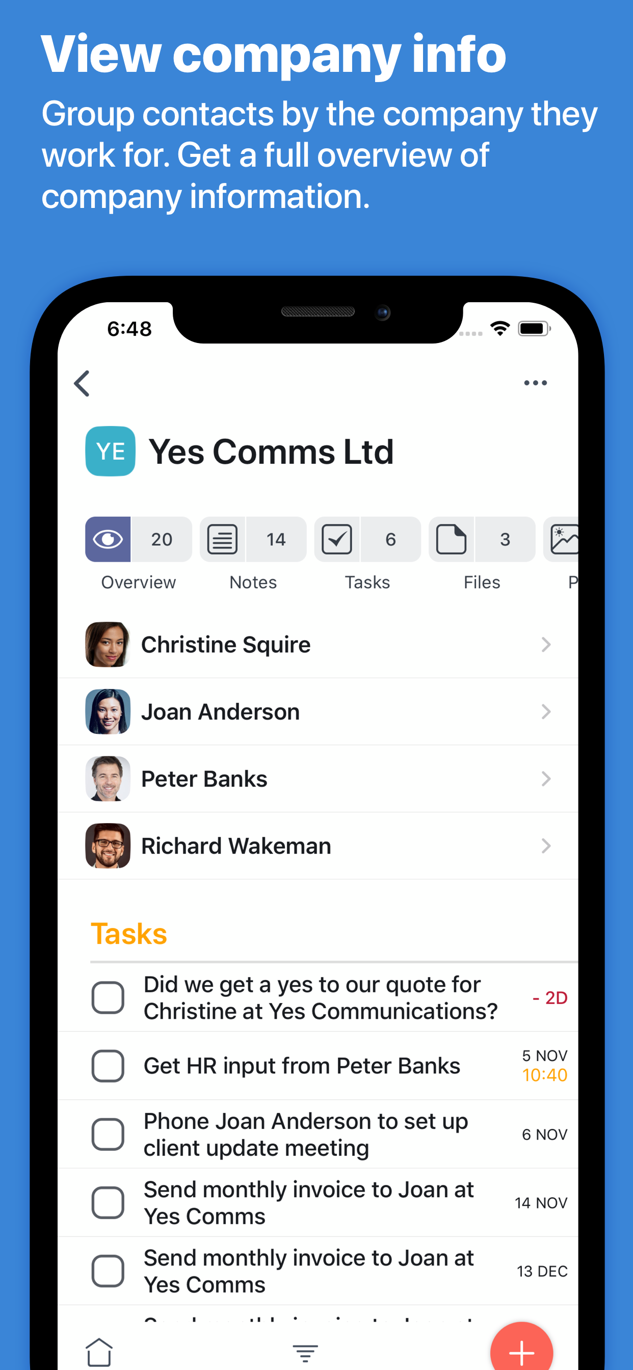 Agado: Contacts, Notes & Tasks