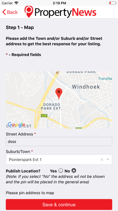 App screenshot