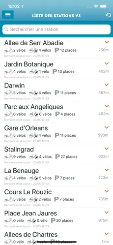 Screenshot 2 V3, le vélo libre service TBM iphone