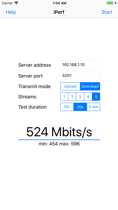 iPerf 3 Wifi Speed Test screenshot 2