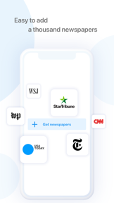 Newspaper bookmarks: feed news screenshot