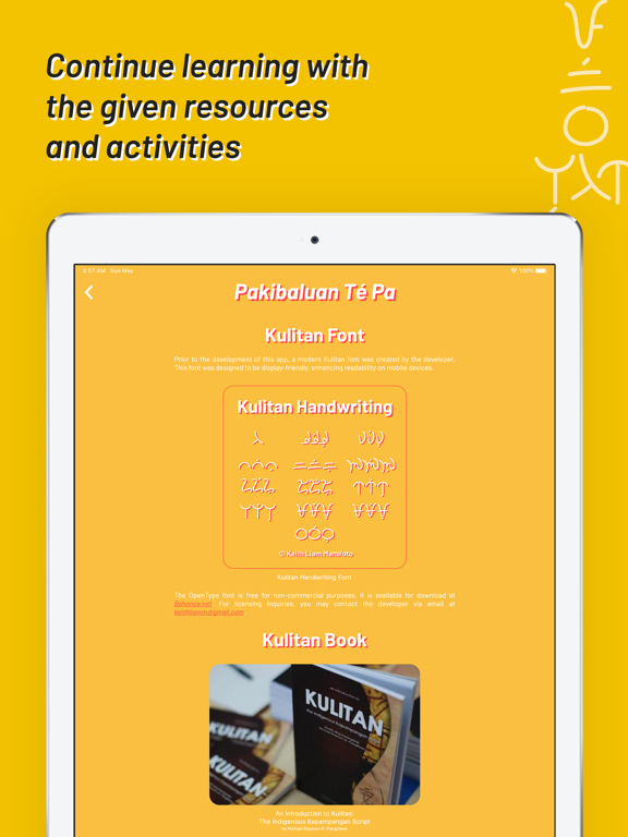 Learn Kulitan (Kapampángan) iPad screenshot 10 - Education app