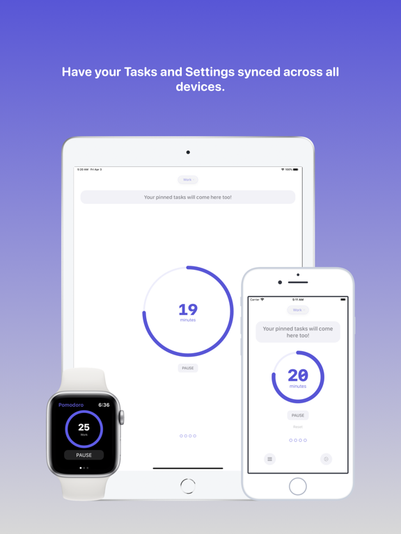 Pomodoro Focus Timer iPad screenshot 4 - Productivity app