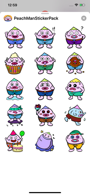 Peach Man - Sticker Pack(圖3)-速報App