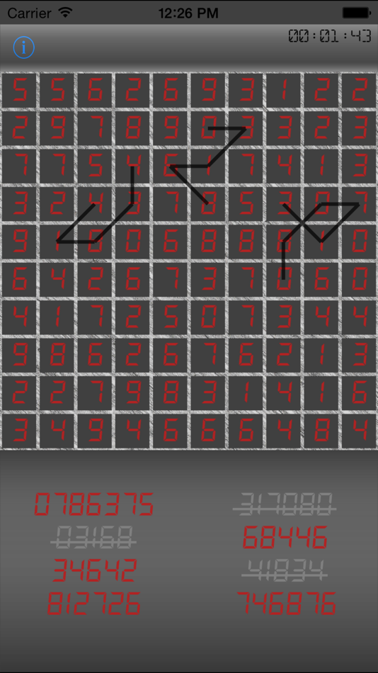 #3. Numbers search (iOS) Podle: Liutauras Stravinskas