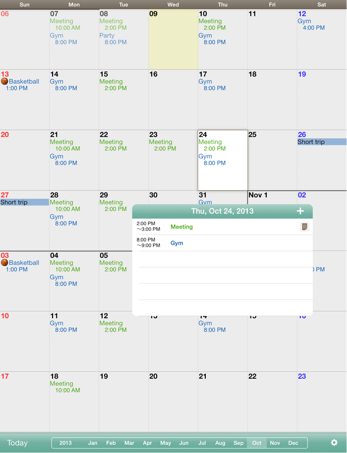 Monthly Calendar MocaHD