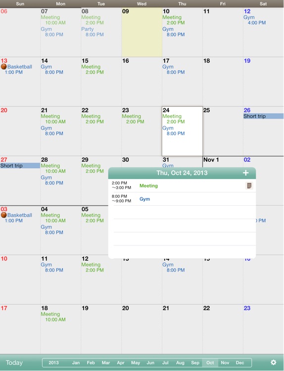 Monthly Calendar MocaHD