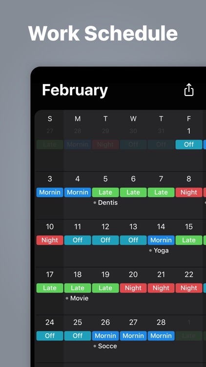 Supershift - Shift Schedule