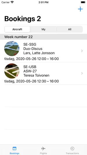 Flygningar screenshot 1