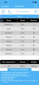 Diveplanner Tec & Rec screenshot #1 for iPhone