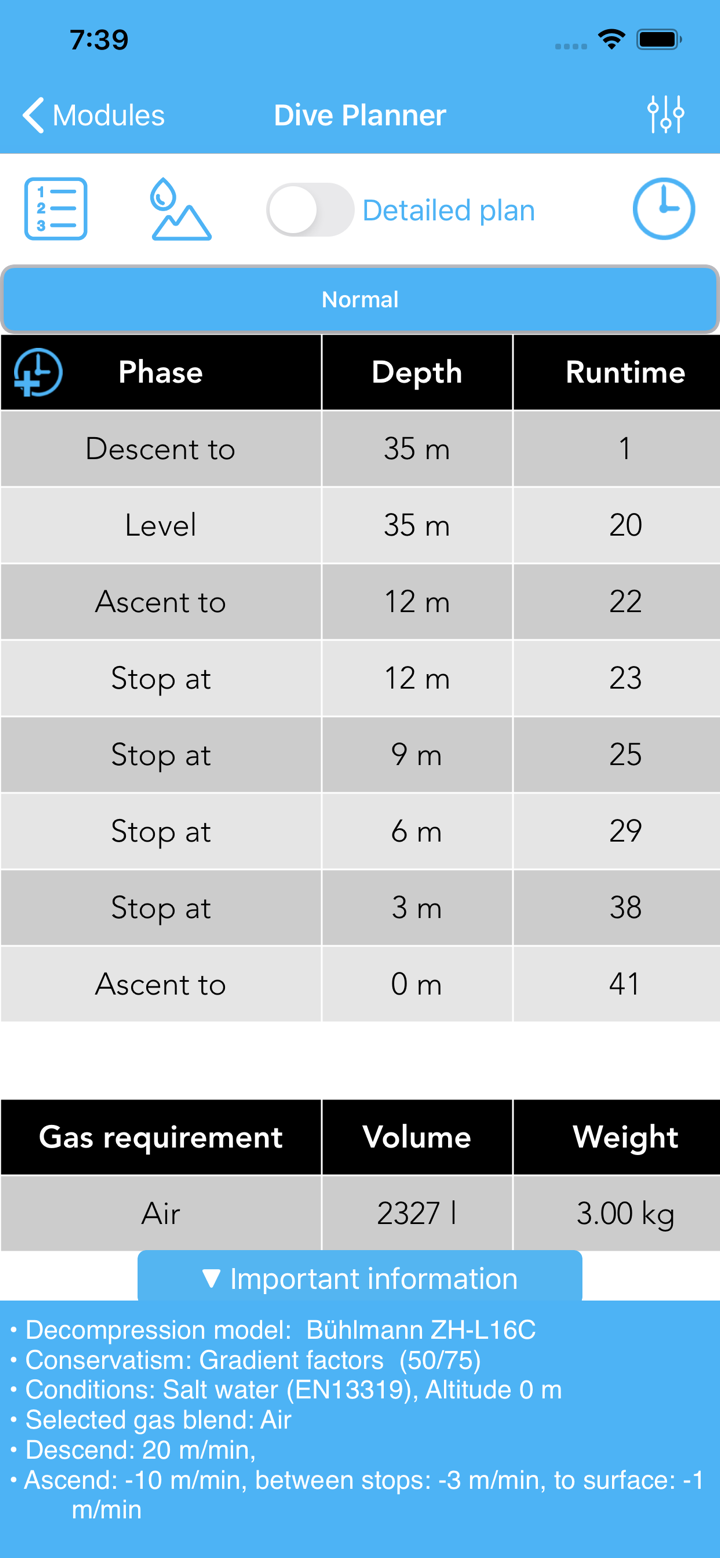 Diveplanner Tec & Rec screenshot 1