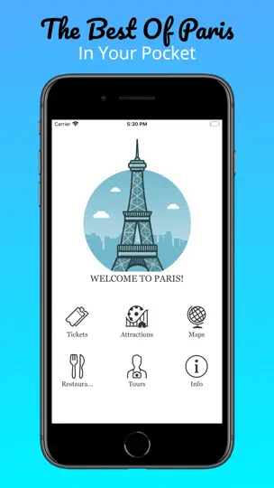 Paris - Travel Guide & Tickets iPhone Screenshot 1