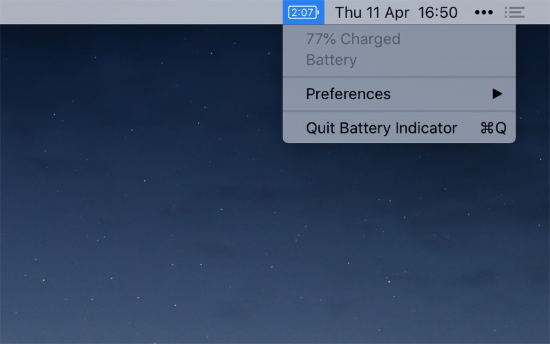 Battery Indicator Screenshot