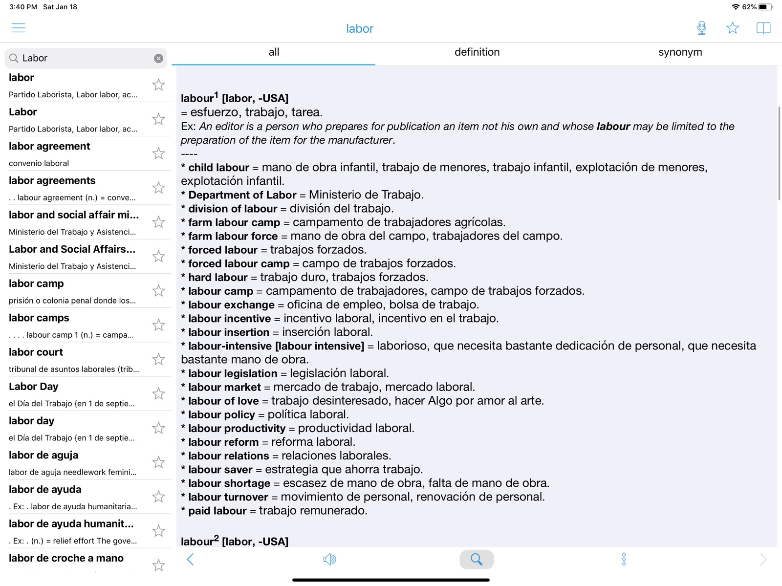 Spanish Dictionary - Dict Box ipad screenshot 3
