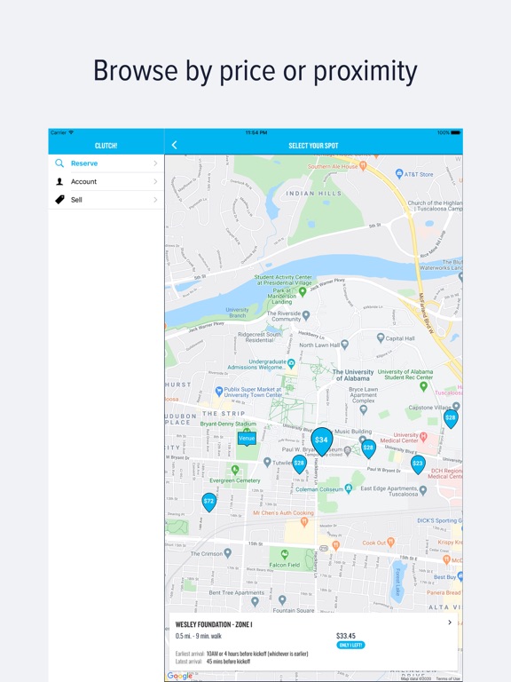 Clutch!: Gameday Made Better iPad screenshot 1 - Travel app