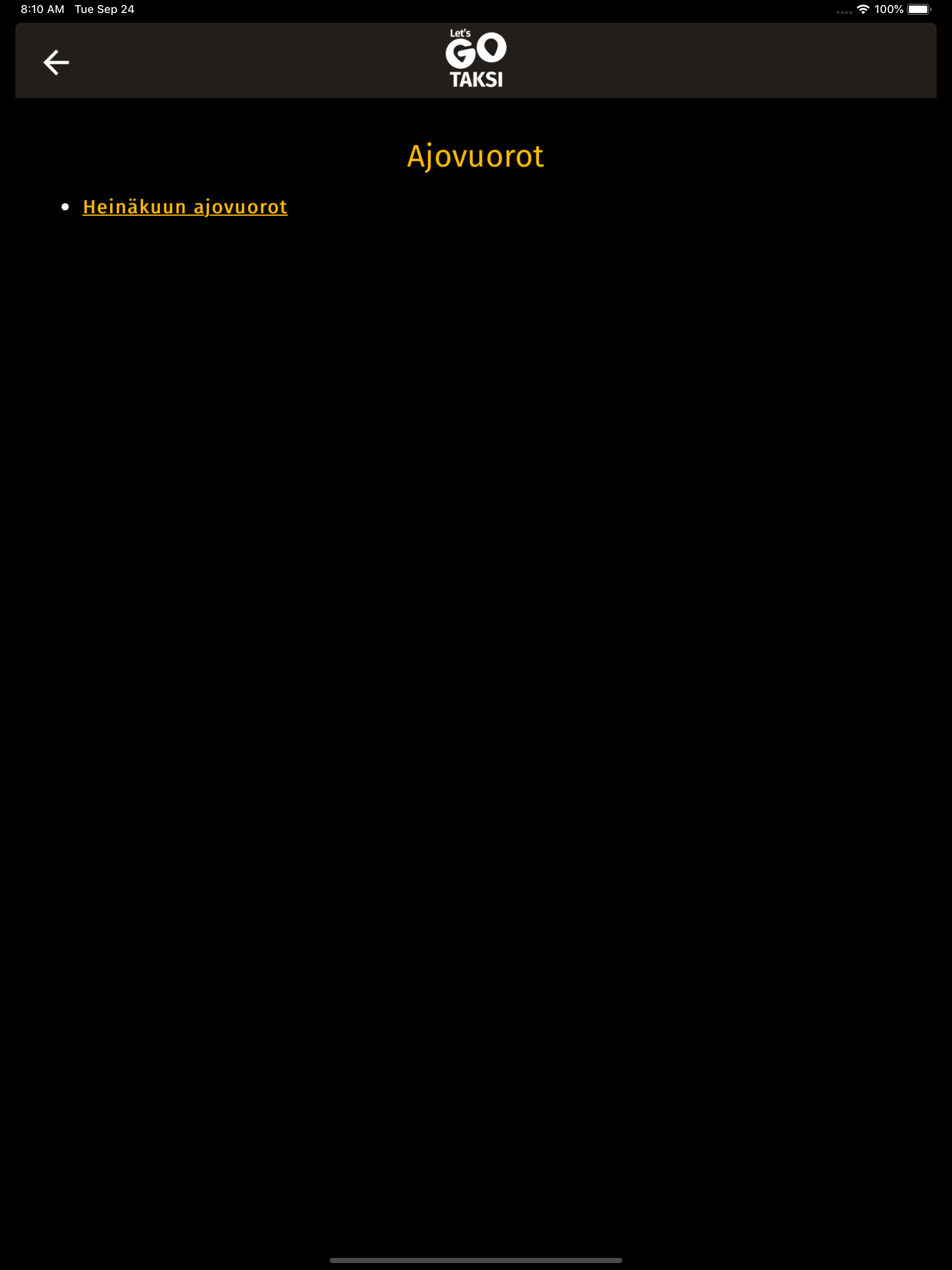 Let's Go Taksi Intranet screenshot 8