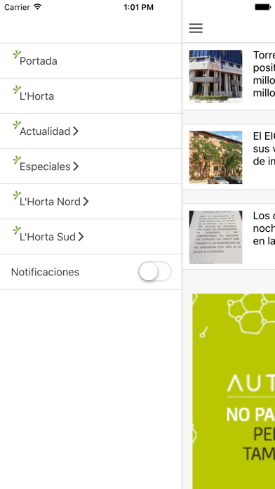 Hortanoticias APP Screenshot