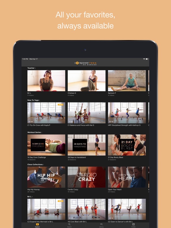 CorePower Yoga On Demand iPad screenshot 3 - Health & Fitness app