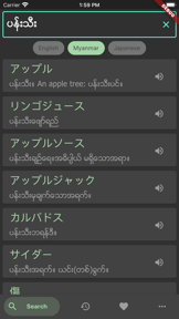 MM-JP Dictionary screenshot