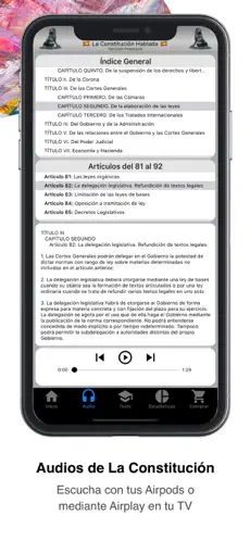 Obrázek 4 Tests La Constitución Hablada iphone