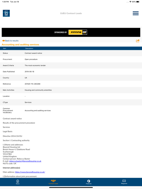 The Construction Index News iPad screenshot