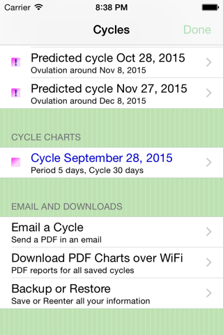 FemCal: The Fertility Calendar screenshot 2