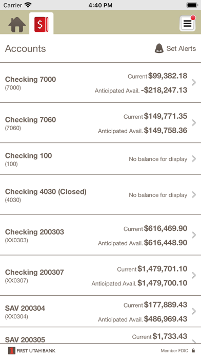 First Utah Bank TM Mobile Screenshot