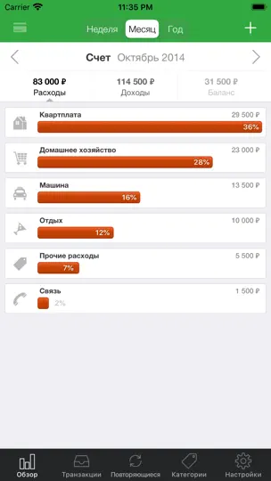 Скриншот Мои расходы на iPhone 1