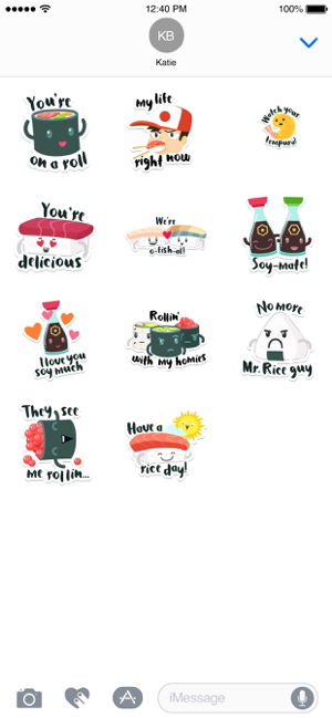 ‎Sushi Stickers for iMessage Screenshot
